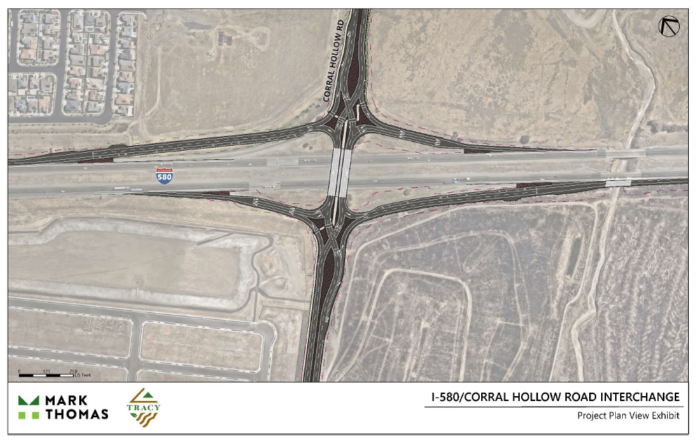 Image shows rendering of the finished interchange.