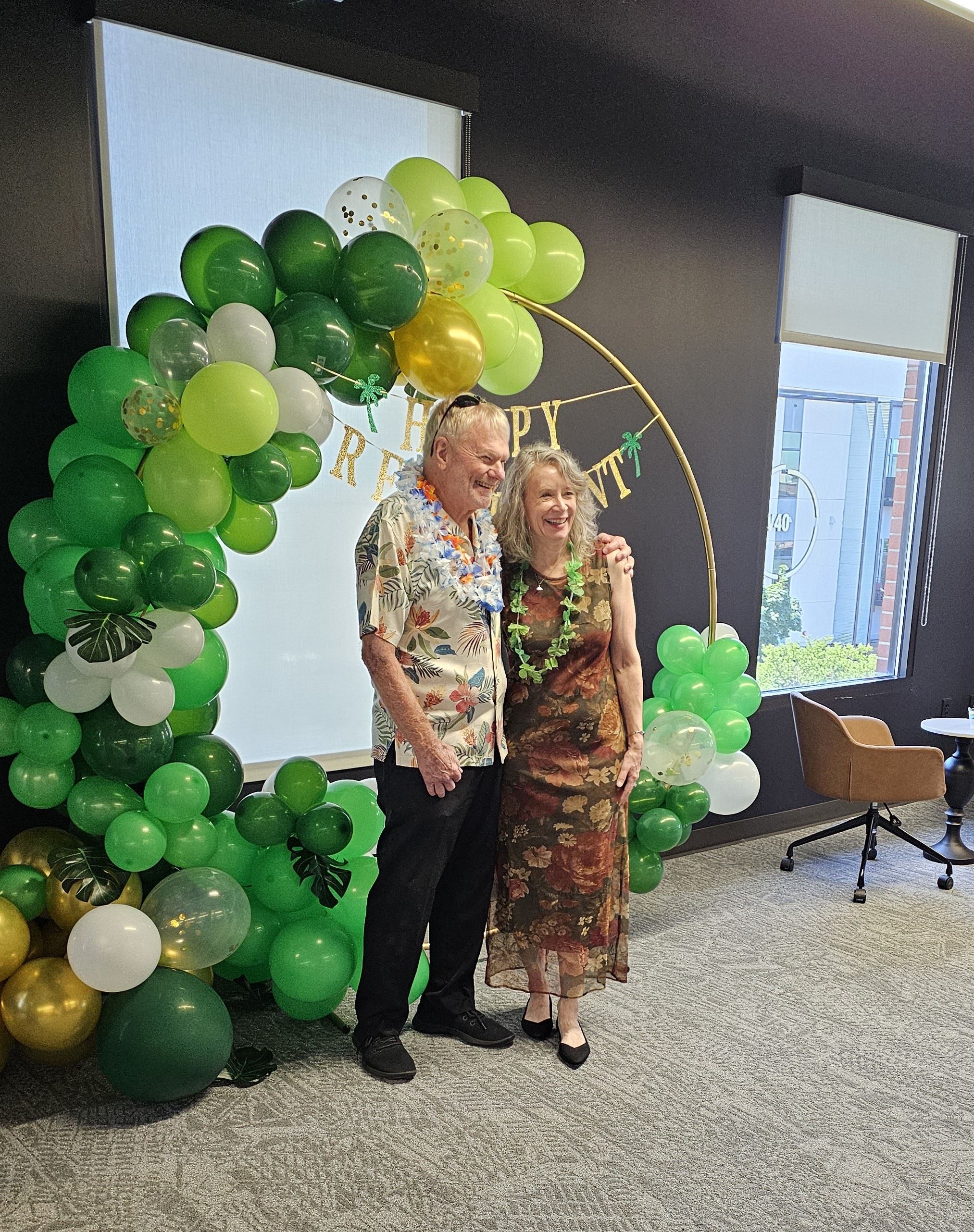 Steve and Patti Dial at his retirement party.