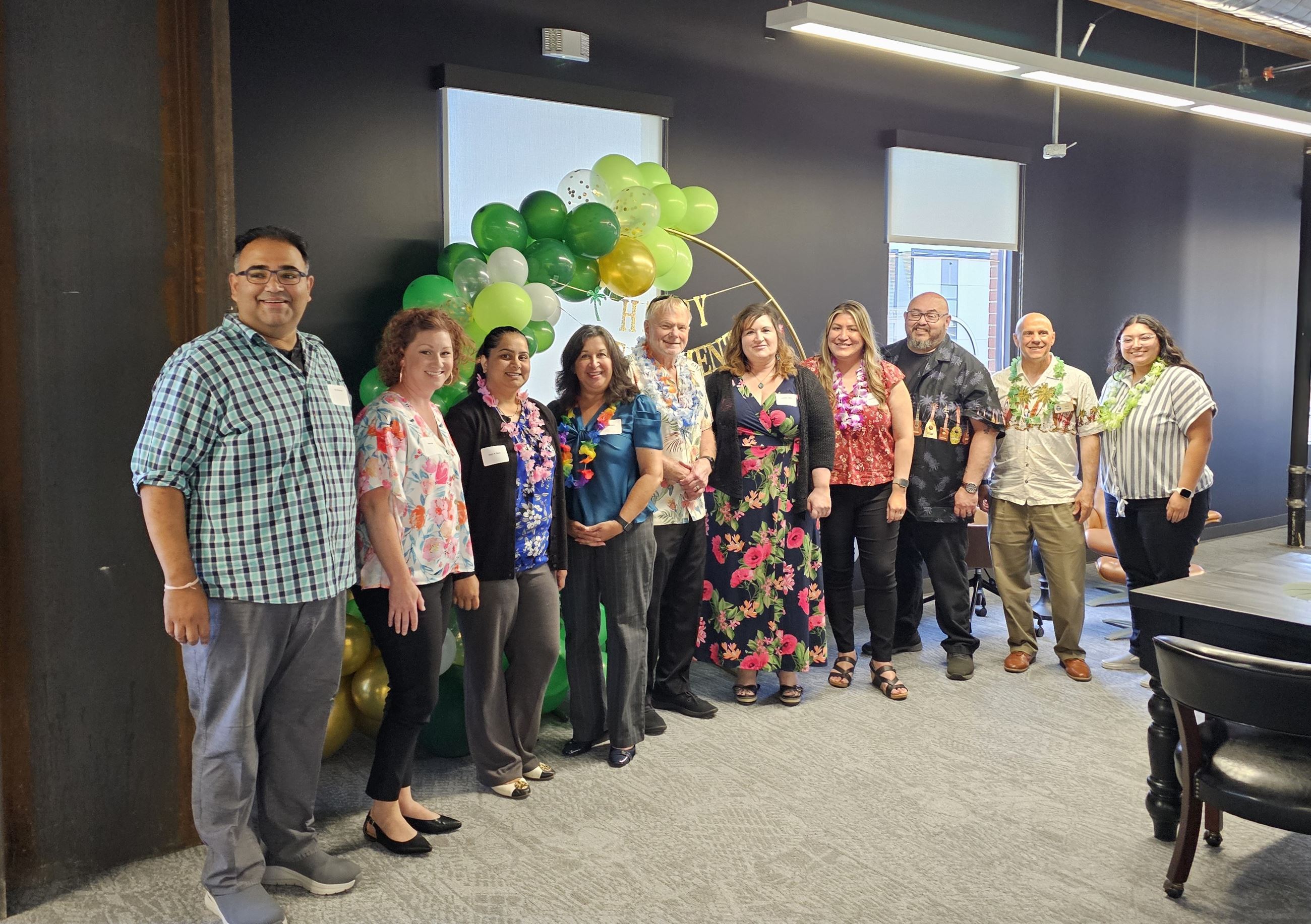 Steve Dial and his team at his retirement party.